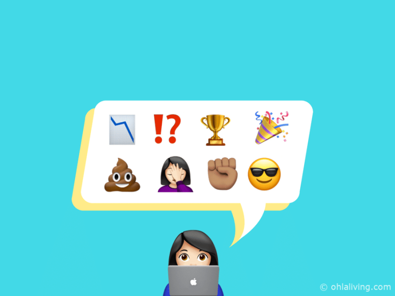 blogging highs and lows described by emojis 1