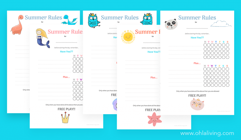 Printable Summer Holiday Tasks