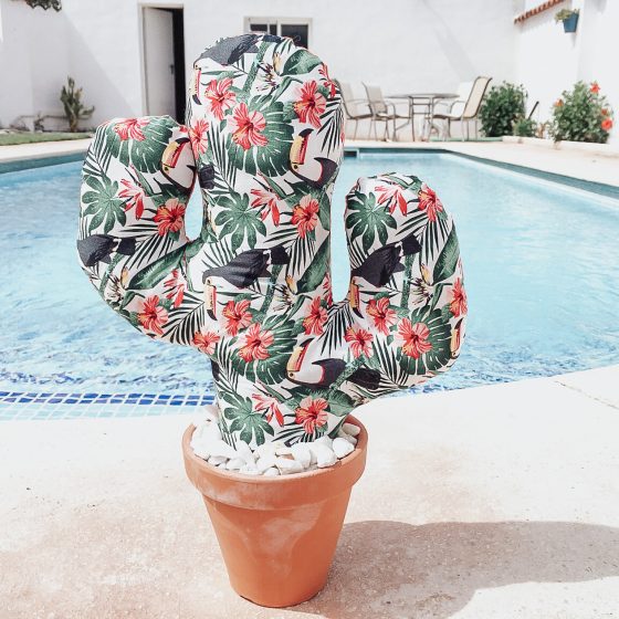 Fabric Cactus In A Terracotta Pot