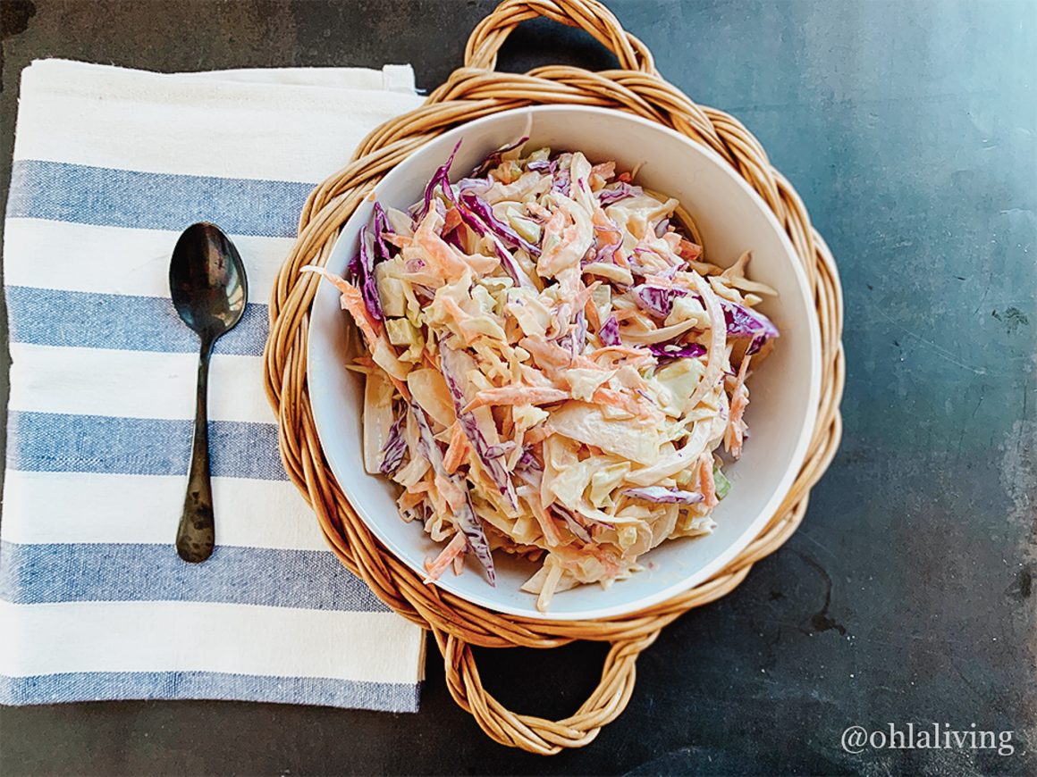 Deliciously Easy Creamy Coleslaw Recipe in 5 Minutes - Ohla Living