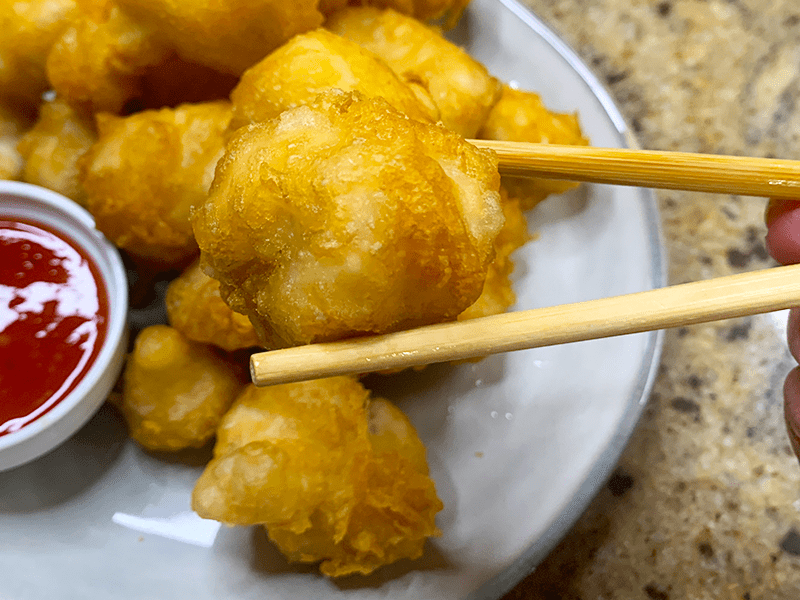 Bolas de pollo chinas agridulces