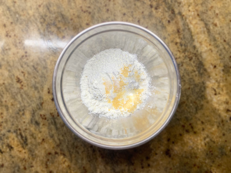 mezcla de masa de bolas de pollo chino